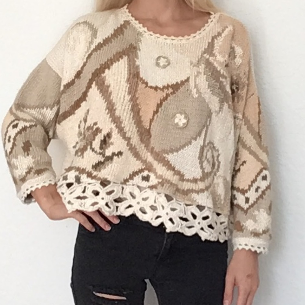 Hand knit New York Style Vintage Sweater